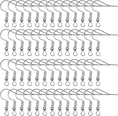 100pcs Earring Hooks Stainless Steel Fish Hooks French Ear Wires for DIY Jewelry