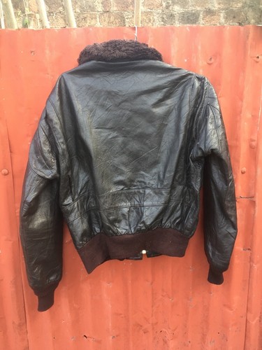 VTG Schott NYC Intermediate Flyer's Type G-1 brown Bomber leather jacket sz 46 - Picture 10 of 18