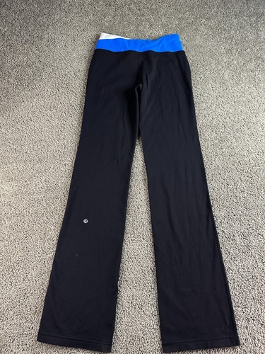 Lululemon Astro Pants Womens 6 Black Pigment Blue Stripe Luon Yoga Ladies 28x36 - Picture 13 of 16