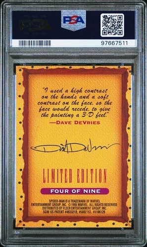 1995 Ultra SPIDER-MAN Masterpieces #4 Spider-Man PSA 8 NM-MT - Bild 2 von 2
