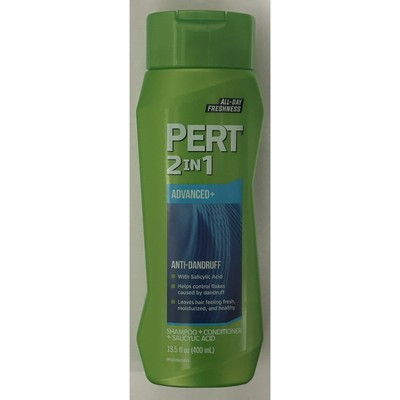 Pert Plus 2 in 1 Shampoo & Conditioner Anti Dandruff Flake Free Normal 13.5 oz
