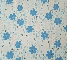 P&B Textiles The Meadow Lane BTY The Tiny Garden Floral Blue Pink Gray