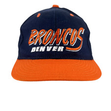 Denver BRONCOS Cap Hat Spell-Out Blue Orange NFL Team apparel Snapback Cotton