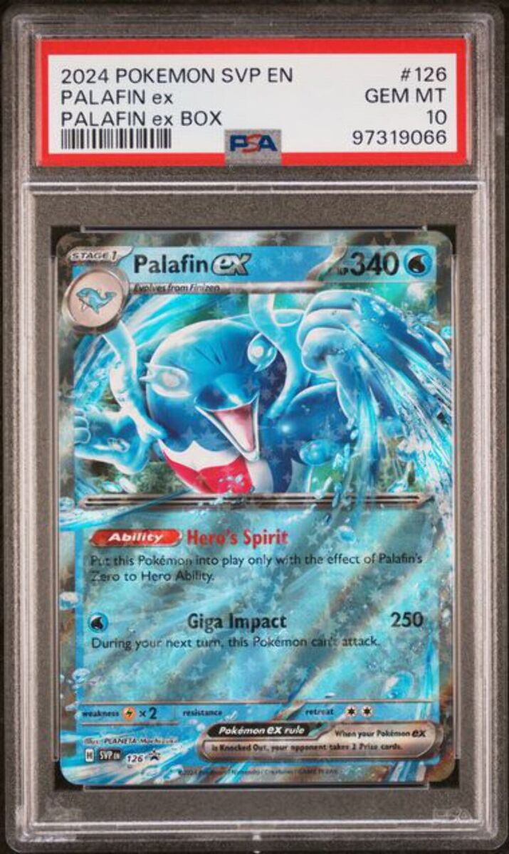 PSA 10 - 2024 S&V Black Star Promo Palafin ex SVP126 Pokemon PSA 10 - 2024 S&V Black Star Promo Palafin ex SVP126 Pokemon