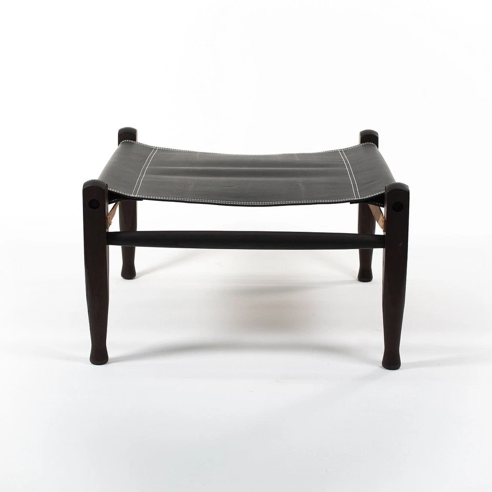 2021 KK97170 Safari Footstool by Kaare / Esben Klint for Carl Hansen Ash Leather - Image 2 of 4