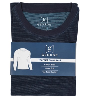 George Men's Thermal Crew Neck Pullover 