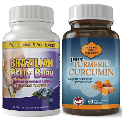 Turmeric Curcumin & Brazilian Belly Weight Management Support Supplement 60 Caps