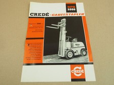 Brochure Crede DFG2000 forklift with Mercedes Benz engine OM636 probably from 1960
