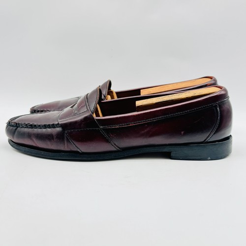 Cole Haan Loafers Mens 9 Brown Burgundy Leather Penny Casual Vintage Shoes - Picture 5 of 12