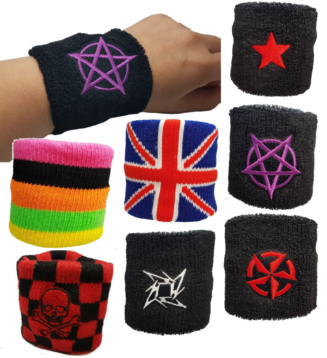4X Logo Sports Sweatbands Wristband Band Tennis Squash Badminton