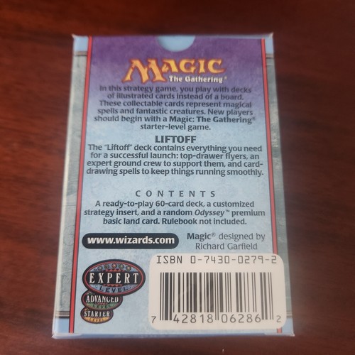 Magic The Gathering Theme Deck Odyssey LIFTOFF Deck MTG Factory Sealed!! - Picture 2 of 2