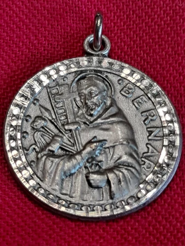 Pieta St Bernar Videte Do Lor Mev "See My Suffering" CK Sterling Medal NEW