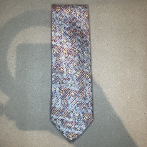 £100 MISSONI MENS MULTI COLOUR CHEVRON GRENADINE WOVEN SILK TIE Y5 - Picture 4 of 10
