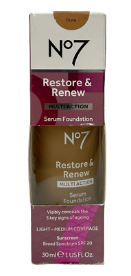 No7 Restore & Renew Multi Action Serum Foundation SPF 20 (30ml/1fl) You Pick