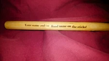 Personalized Laser Engraved 5B Maple Wood or plastic Tip Drumsticks