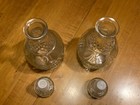 Set Of Two Vintage Clear Glass Decanter With Stopper 10” Tall — photo 3