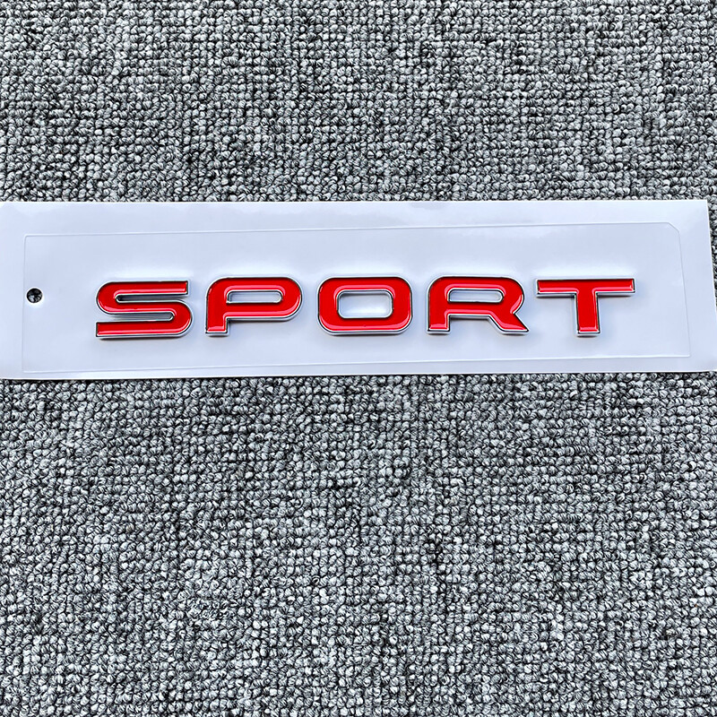 1X Silver Red SPORT Tailgate Rear Trunk Badge Emblem For Range Rover Land Rover