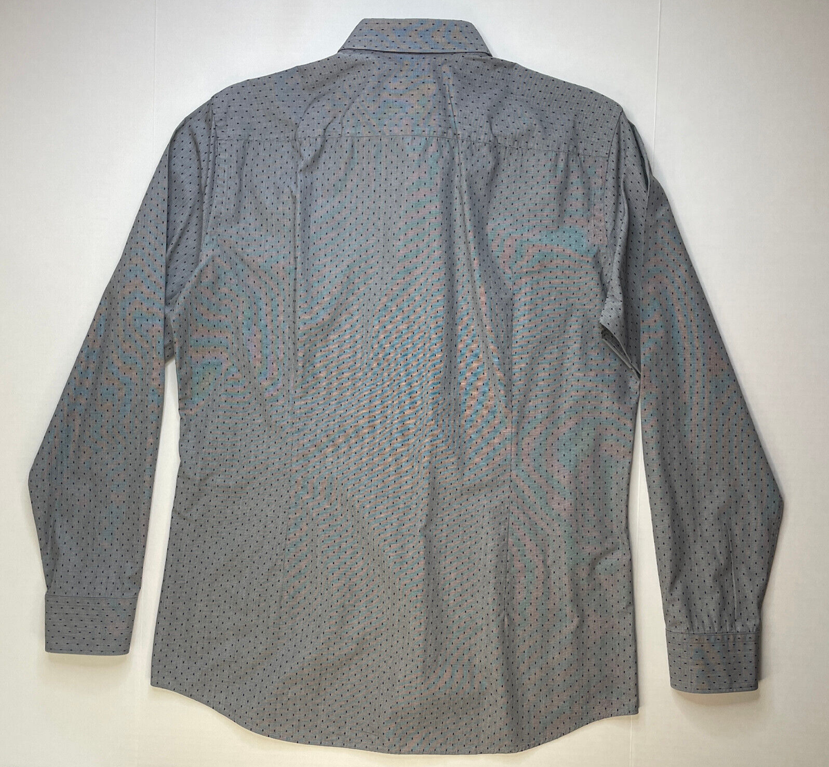 Hugo Boss Dress Shirt Mens 42 16.5 Slim Fit Gray Dot Long