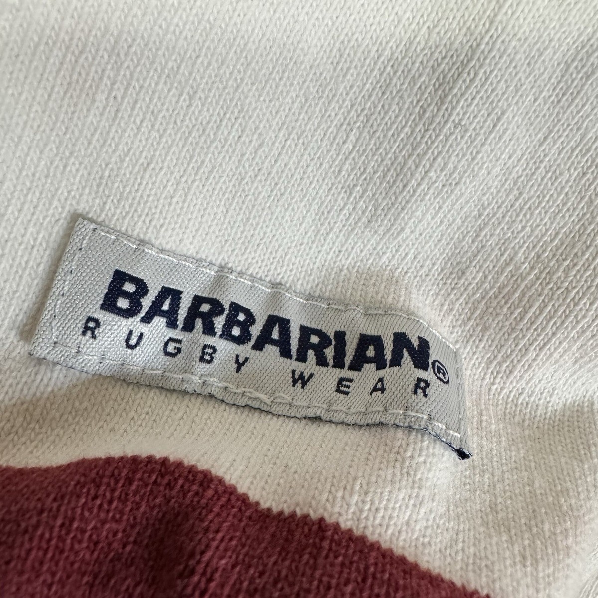 ウェア USED BARBARIAN RAGUBY WEAR Barbarian Rugby Wear Red White Blue Rugby Jersey Pullover