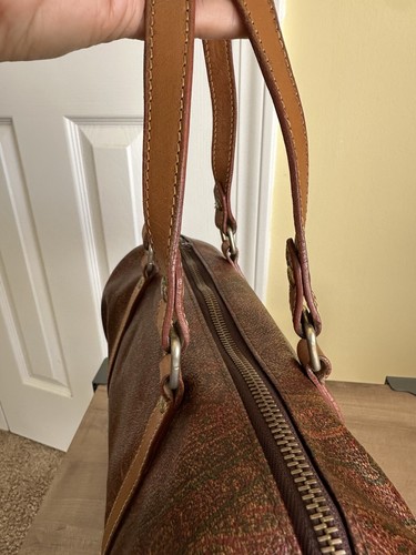 Etro Vintage Papillon Bag, Signature Etro Paisley Print, Brown/Tan, VGUC - Picture 16 of 23