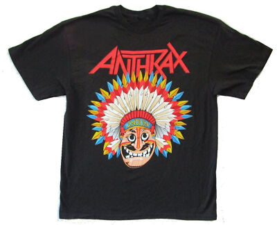 Rare Anthrax Shirt Indians Licensed tee shirt size S-4XL Gifts tee