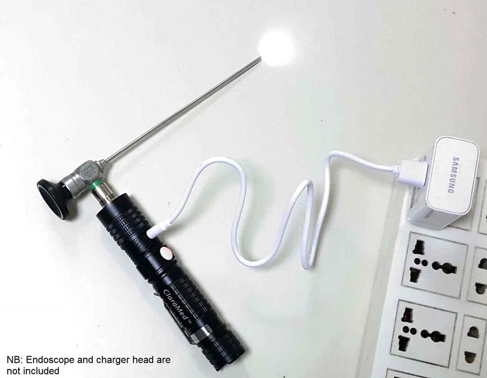 Adaptador endoscopio para teléfono ClaraMed con fuente de luz LED, compatible con Storz. S1 Foto 3 de 4