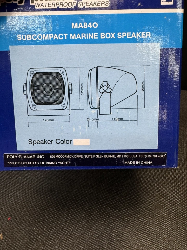 Poly-planar® Waterproof Marine Stereo Subcompact Box Speakers 80W Fits Any Place - Image 4 of 4