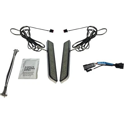 Horquilla delantera LED Custom Dynamics Lightz lente de humo cromada Harley CVO 09-13 Foto 2 de 2