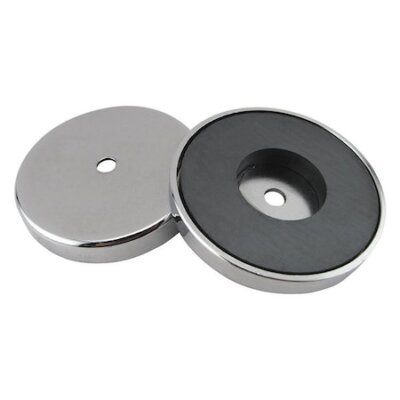 Zoro Select 10E725 Round Base Magnet,200 Lb. Pull
