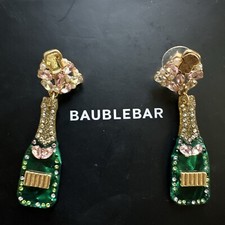 Bubblebar No Pagne No Gain Champagne Earrings W/ Box Holiday New Years Eve Party
