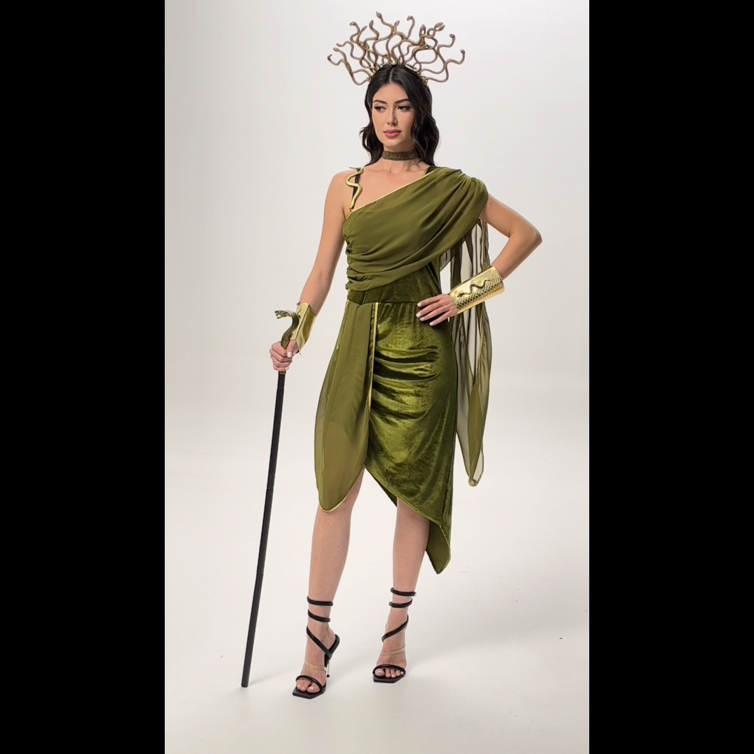 Z-L1-4 Ladies Medusa Queen Serpentine Goddess Greek Mythology