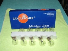 1129 6 six volt light bulb  Box of 10 FREE SHIPPING tail brake parking TS GE M G