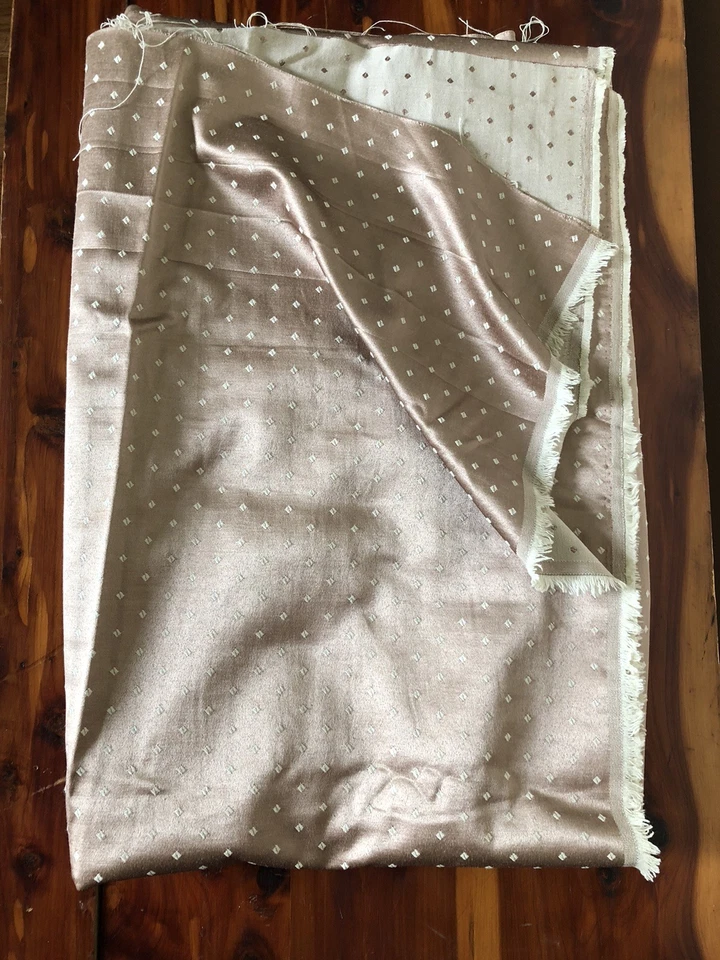 Drapery Fabric 2.44 Yards 56 Inches Wide Dotted Swiss Golden Brown 88” Long - Image 4 of 4