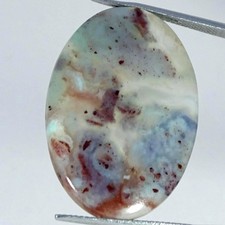 26.10Cts 100 Natural Aqua Chalcedony Oval Cabochon Gemstone 23X33X4MM