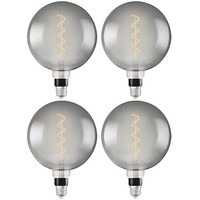 4X Osram Led Spiral Filament Vintage 1906 G200 Globe 5W E27 Rauchglas Extra Warm