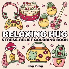 Stress Relief: Coloring Book for Adults and Kids, Bold and
