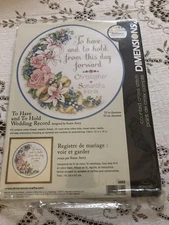 Dimensions Counted Cross Stitch Kit  Wedding Record To Have and To Hold  New