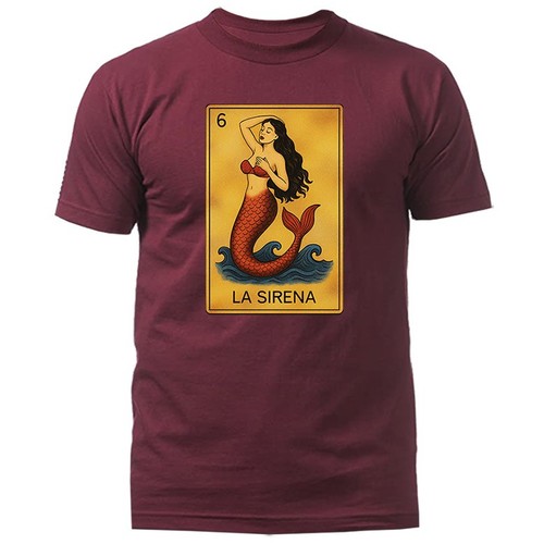LA SIRENA MEXICAN LOTERIA CARD GRAPHIC T-SHIRT - Picture 5 of 17