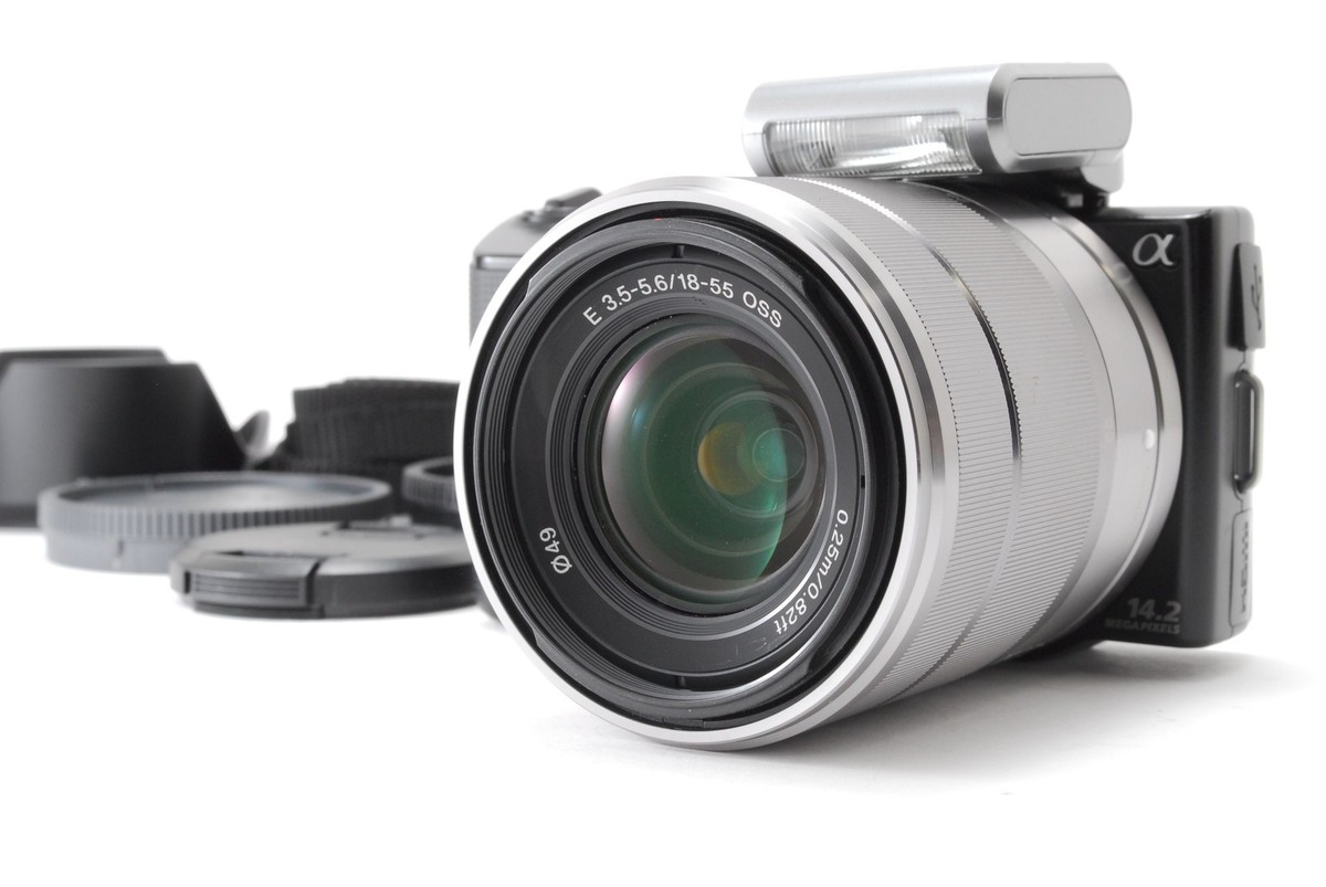 Sony NEX-5 3.5-5.6/18-55 シルバー MINT/BOX ] SONY Alpha NEX-5 F3.5-5.6 18-55mm Mirrorless Camera