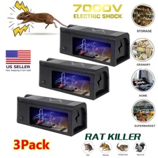 3PCS Electronic Mouse Trap Victor Control Rat Killer Pest Electric Rodent Zapper