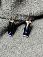 Baccarat 925 Blue Earrings