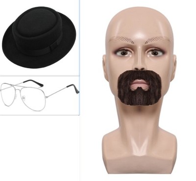 Breaking Bad 2 Walter Hartwell White Hats / Glasses/Beards Cosplay Halloween