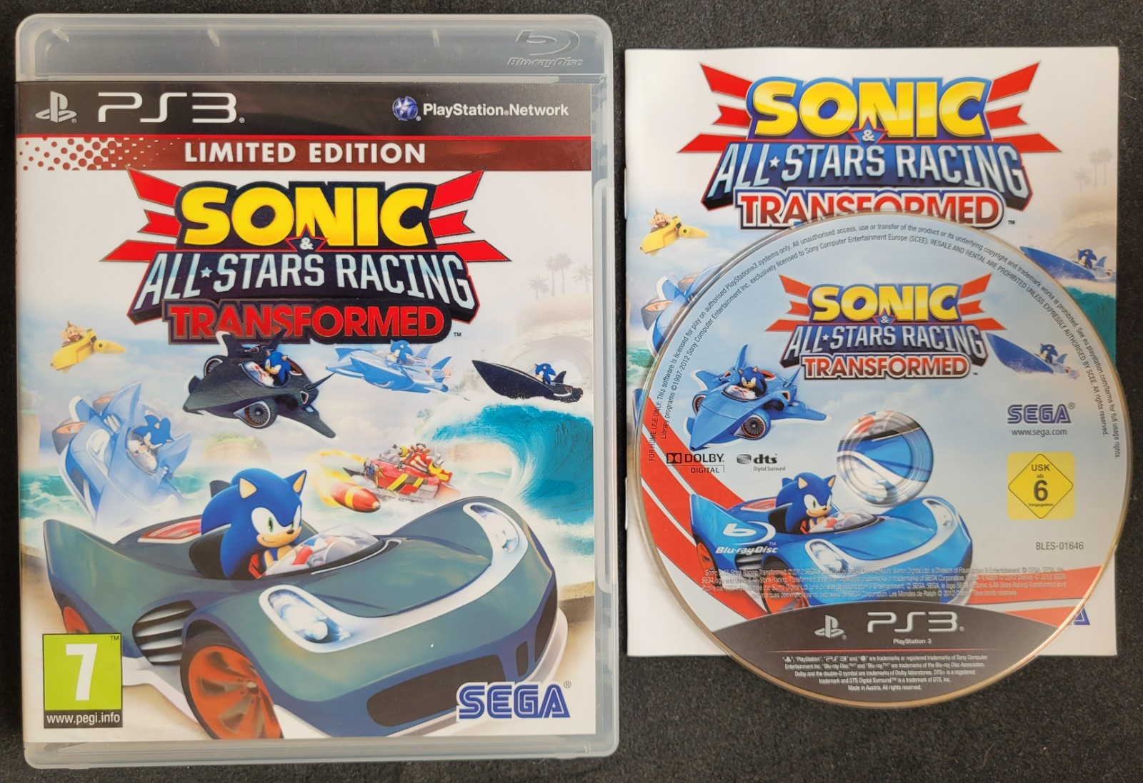 Sonic & All-Stars Racing Transformed - PS3 - Same Day Dispatch !!