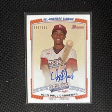 2012 Topps Bowman John Paul JP Crawford Perfect Game Auto /235 All American