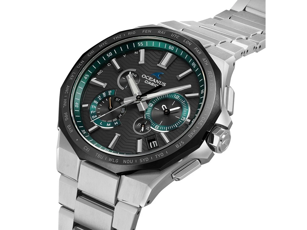 Reloj solar para hombre CASIO OCEANUS OCW-T6000A-1AJF negro titanio radio nuevo