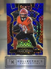 2025 Panini Select #59 Chase Brown Bengals Concourse Blue Prizm /249