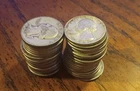 Lot of 40 Washington Quarters  1936-64 Silver 90% Silver $10 Face Value