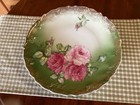 Antique 9 1/2” Pink Rose Pattern Decorative Plate Unmarked — photo 1