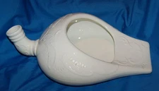 VTG Slipper Bed Pan Porcelain White Ceramic Chamber Pot Clean 1900s