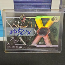 Upper Deck 2007-08 SPx Hockey Marty Turco Dallas Stars Auto Jersey #7 03/10